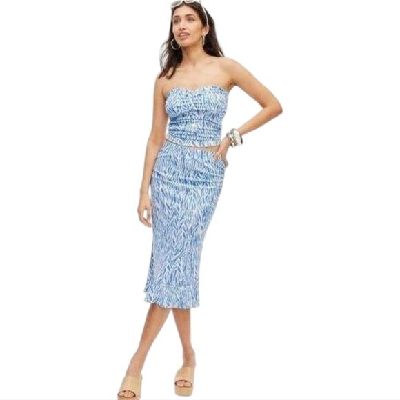 Diane Von Furstenberg DVF for Target Collab Women’s Sea Twig Blue‎ Set Size S/M - Picture 1 of 15